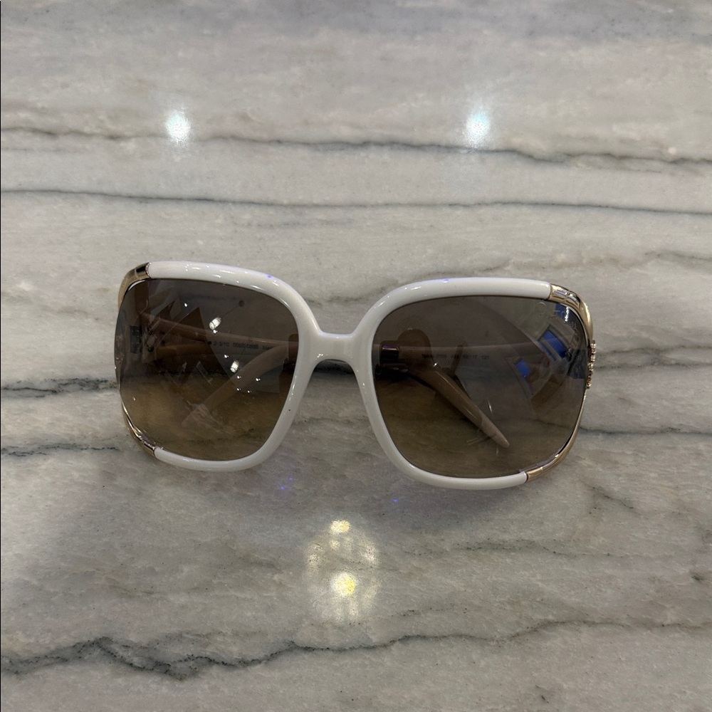 Roberto Cavalli White and Brown Sunglasses Talisia 370S